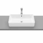 ΝΙΠΤΗΡΑΣ THE GAP SQUARE 60x37CM ΟΡΘΟΓΩΝΙΟΣ ΛΕΥΚΟΣ ΕΛΕΥΘΕΡΗΣ ΤΟΠΟΘΕΤΗΣΗΣ A3270Y2000 ROCA
