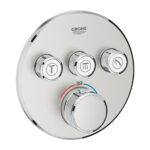 GROHTHERM SMARTCONTROL ROUND ΘΕΡΜΟΣΤΑΤΗΣ ΓΙΑ ΕΝΤΟΙΧΙΖΟΜΕΝΗ ΕΓΚΑΤΑΣΤΑΣΗ 3 ΡΟΩΝ SUPERSTEEL 29121DC0 GROHE