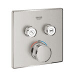 GROHTHERM SMARTCONTROL ΘΕΡΜΟΣΤΑΤΗΣ ΓΙΑ ΕΝΤΟΙΧΙΖΟΜΕΝΗ ΕΓΚΑΤΑΣΤΑΣΗ 2 ΡΟΩΝ SUPERSTEEL 29124DC0 GROHE