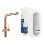 BLUE HOME ΚΙΤ ΕΚΚΙΝΗΣΗΣ ΕΚΡΟΗΣ L-SPOUT BRUSHED WARM SUNSET 31454DL1 GROHE
